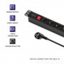 Qoltec Power strip for RACK 1U | 16A | PDU | 6xSCHUKO | 2m