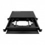 Qoltec fiber optic switch board on sliding ODF rail | 24 ports | SC / SX