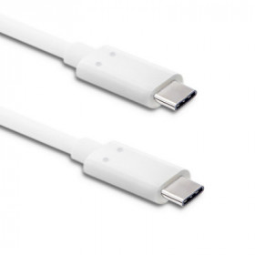 Qoltec USB cable 3.1 type C male | USB 3.1 type C male | 1m | White
