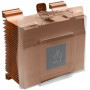 Universal extruded heatsink ribbed | aluminium copper + copper plate