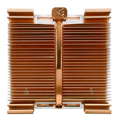 Universal extruded heatsink ribbed | aluminium copper + copper plate