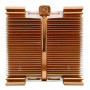 Universal extruded heatsink ribbed | aluminium copper + copper plate
