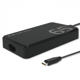 Qoltec 65W GaN Super Fast SLIM power charger | PD | 5-20V | 3.25A | USB-C 3.1 | Laptop | MacBook | Smartphone | + cable