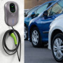 Qoltec EV Charging Station 2-in-1 Type2 | 22kW | LCD | 2 EV cards | 3 phases | Wallbox | 5m