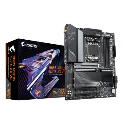 GIGABYTE B650 AORUS ELITE AX V2 Scheda madre - AMD Ryzen serie 9000, VRM a 12+2+2 fasi, fino a 8000 MHz DDR5 (OC), 1xPCIe 5.0 +