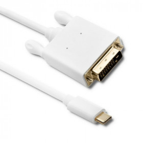 Qoltec DisplayPort Alternate mode | USB 3.1 type C male | DVI male | 4K | 2m