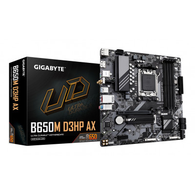 GIGABYTE B650M D3HP AX Scheda madre - AMD Ryzen serie 9000, VRM a 5+2+2 fasi, fino a 8000 MHz DDR5 (OC), 2xPCIe 4.0 M.2, WIFI