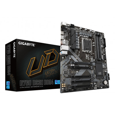 GIGABYTE B760 DS3H DDR4 Scheda Madre - Supporta CPU Intel Core di 14a generazione, VRM digitale a 18+2+1 fasi, fino a 5333MHz