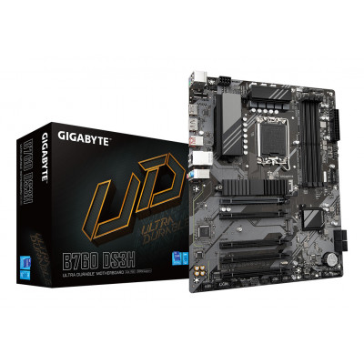 GIGABYTE B760 DS3H Scheda Madre - Supporta processori Intel Core 14ª generazione, VRM digitale a 8+2+1 fasi, fino a 7600MHz