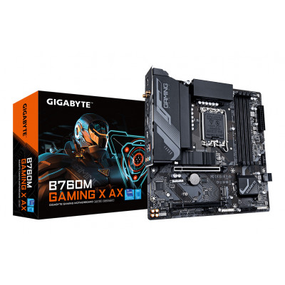 GIGABYTE B760M Gaming X AX Scheda madre - Supporta CPU Intel Core 14ª generazione, VRM a 8+1+1 fasi, fino a 7600 MHz DDR5,