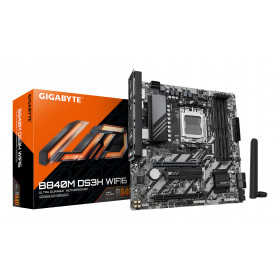GIGABYTE B840M DS3H WIFI6 Scheda Madre – CPU AMD Ryzen 9000, VRM digitale 8+2+2 fasi, fino a 8200 MHz DDR5, 2 x M.2 PCIe 4.0,
