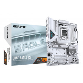 GIGABYTE B850 EAGLE ICE Scheda Madre – CPU AMD Ryzen serie 9000, VRM digitale a 8+2+2 fasi, fino a 8200 MHz DDR5 (O.C), 1 x M.2