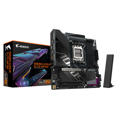 GIGABYTE B850M AORUS ELITE WIFI6E Scheda madre - CPU AMD Ryzen serie 9000, VRM digitale a 12+2+2 fasi, fino a 8200 MHz DDR5