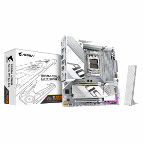 GIGABYTE B850M AORUS ELITE WIFI6E ICE Scheda Madre - Processori AMD Ryzen Serie 9000, 12+2+1 fasi VRM digitali, fino a 8200MHz