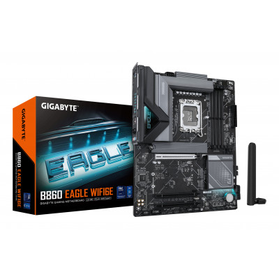 GIGABYTE B860 EAGLE WIFI6E Scheda madre - CPU Intel Core Ultra, VRM a 12+1+2+1 fasi, fino a 9066MHz DDR5, 1xPCIe 5.0 + 2xPCIe
