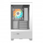 GIGABYTE C201 PANORAMIC ICE Case per PC – Mid Tower, m-ATX, supporto radiatore da 360 mm, 3 ventole preinstallate, USB 3.0,