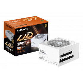 GIGABYTE UD750GM PG5 V2 ICE Alimentatore – PCIe Gen 5.1, 80 PLUS Gold, Design completamente modulare, Ventola da 120 mm,