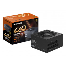 GIGABYTE UD750GM PG5 V2 Alimentatore – PCIe Gen 5.1, 80 PLUS Gold, Design completamente modulare, Ventola da 120 mm,