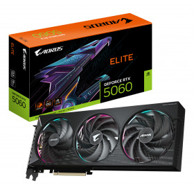 GIGABYTE AORUS GeForce RTX 5060 ELITE 8G Scheda Grafica - 8GB GDDR7, 128bit, PCI-E 5.0, 2722 MHz Frequenza core, 3 x