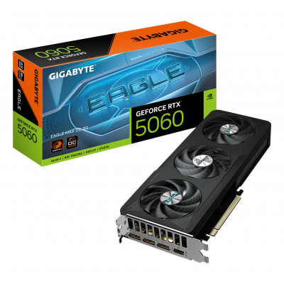 GIGABYTE GeForce RTX 5060 EAGLE MAX OC 8G Scheda Grafica – 8 GB GDDR7, 128 bit, PCI-E 5.0, frequenza core 2550 MHz, 3 x