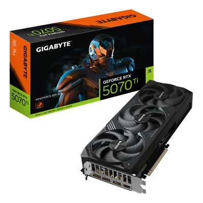 GIGABYTE GeForce RTX 5070 Ti WINDFORCE SFF 16G Scheda Grafica - 16GB GDDR7, 256bit, PCI-E 5.0, 2452 MHz Frequenza core, 3 x DP