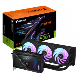 GIGABYTE AORUS GeForce RTX 5080 XTREME WATERFORCE 16G Scheda Grafica - 16GB GDDR7, 256 bit, PCI-E 5.0, 2805MHz Core Clock, 3 x