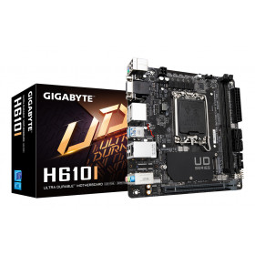 GIGABYTE H610I Scheda madre - Supporta CPU Intel Core di 14a generazione, VRM digitale ibrido 4+1+1, fino a 5600MHz DDR5,