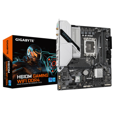 GIGABYTE H610M GAMING WF DDR4 Scheda madre - Supporta processori Intel Core 14th CPUs, 6+1+1 Hybrid Digital VRM, up to 3200MHz