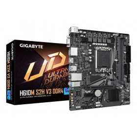 GIGABYTE H610M S2H V3 DDR4 Scheda madre - Supporta processori Intel Core 14th CPUs, 4+1+1 Hybrid Digital VRM, up to 3200MHz