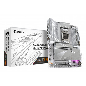 GIGABYTE X870 AORUS ELITE WIFI7 ICE Scheda Madre - Supporta CPU AMD Ryzen 9000, 16+2+2 fasi VRM digitale, fino a 8200MHz DDR5