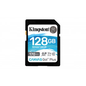 Kingston Technology Canvas Go! Plus Scheda SDXC Canvas Go Plus 170R C10 UHS-I U3 V30 da 128GB