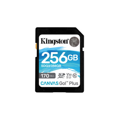 Kingston Technology Canvas Go! Plus Scheda SDXC Canvas Go Plus 170R C10 UHS-I U3 V30 da 256GB