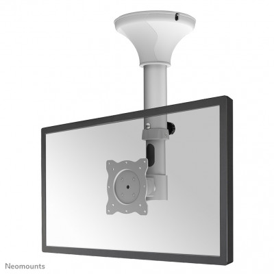 Neomounts FPMA-C025SILVER Supporto monitor TV a soffitto 10-30" - alt. 37-47 cm - inclinabile