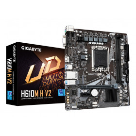 GIGABYTE H610M H V2 Scheda madre - Supporta processori Intel Core 14th CPUs, 4+1+1 Hybrid Digital VRM, up to 5600MHz DDR5,
