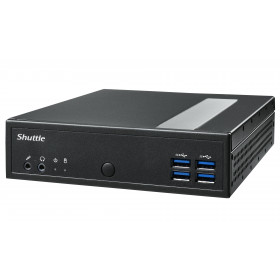 Shuttle DL3000XA PC stazione di lavoro Intel® N N100 8 GB DDR5-SDRAM 128 GB SSD Slim PC Mini PC Nero