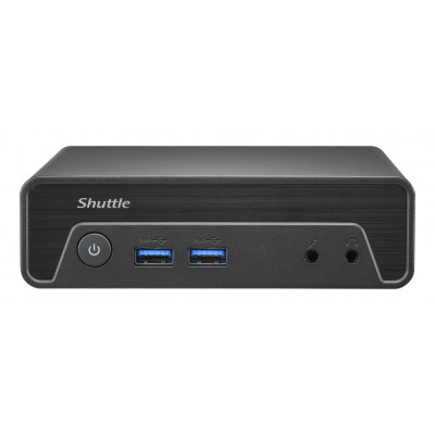 Shuttle NE1010BA PC stazione di lavoro Intel® N N100 8 GB DDR4-SDRAM 128 GB SSD Windows 11 Pro Slim PC Mini PC Nero