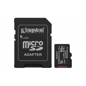 Kingston Technology 64GB microSDXC Canvas Select Plus Gen3 100MB s A1 (Adattatore SD incluso)