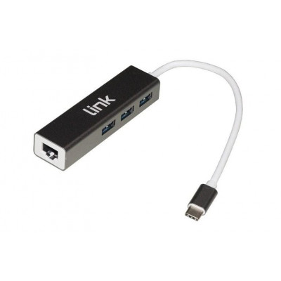 Hub 3 Porte Usb Type-C Usb 3.0 + Gigabit (Lkhub303)