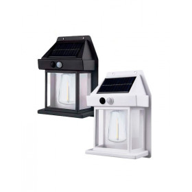 Lampada Ricarica Solare A Parete Esterno Bk-888D Bianca - Luce Calda - Sensore Di Movimento Lampada Ricarica Solare A Parete Esterno Bk-888D Bianca - Luce Calda - Sensore Di Movimento