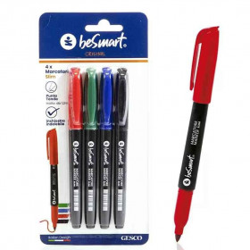 Marcatore Slim Colori Assortiti (4 Pz) Marcatore Slim Colori Assortiti (4 Pz)