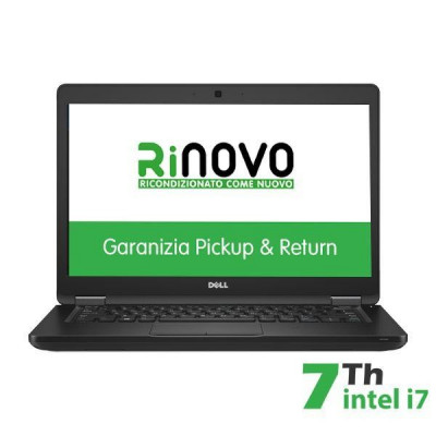 Notebook Dell Latitude E5480 Intel Core I7-7 Gen. 14" 8Gb 240Gb Ssd Windows 10 Pro - Ricondizionato - Gar. 12 Mesi