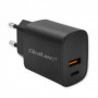 Qoltec GaN POWER PRO charger | 1xUSB-C | 1xUSB | 30W | 5-20V | 1.5-3A | Black