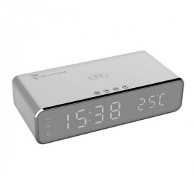 Sveglia Digitale Tm-W258 Con Funzione Di Ricarica Wireless - Silver Sveglia Digitale Tm-W258 Con Funzione Di Ricarica Wireless - Silver